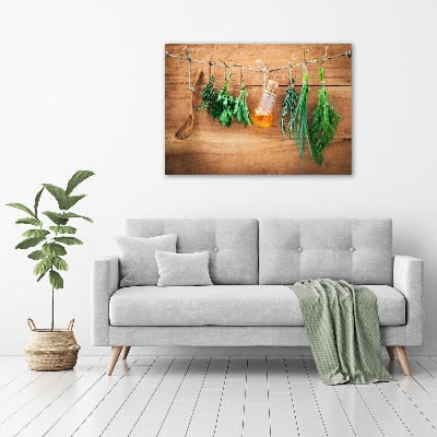 Canvas wall art Herbs on a string