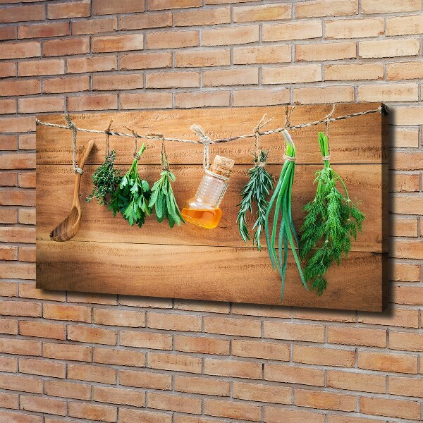 Canvas wall art Herbs on a string