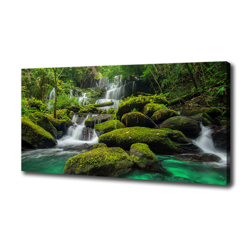 Canvas wall art Waterfall in the forest