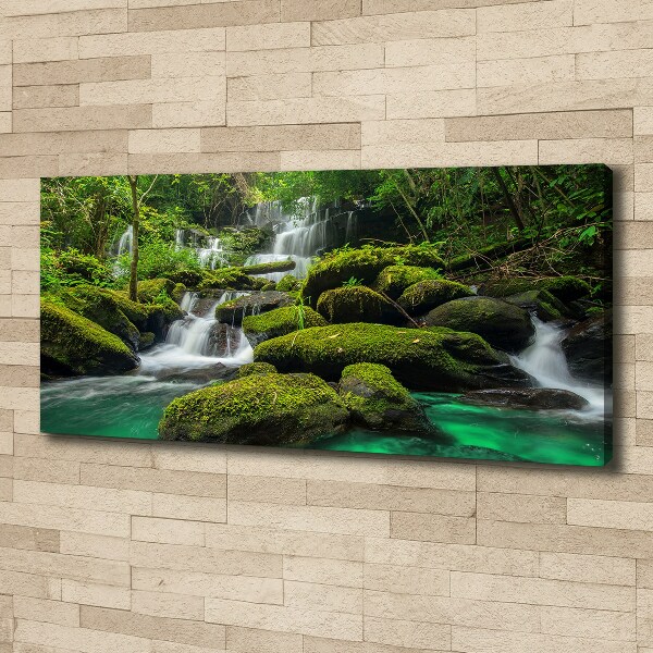 Canvas wall art Waterfall in the forest