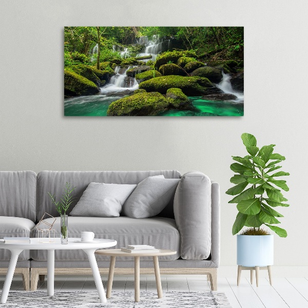 Canvas wall art Waterfall in the forest