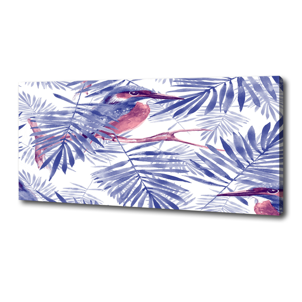 Canvas wall art Plants and bird