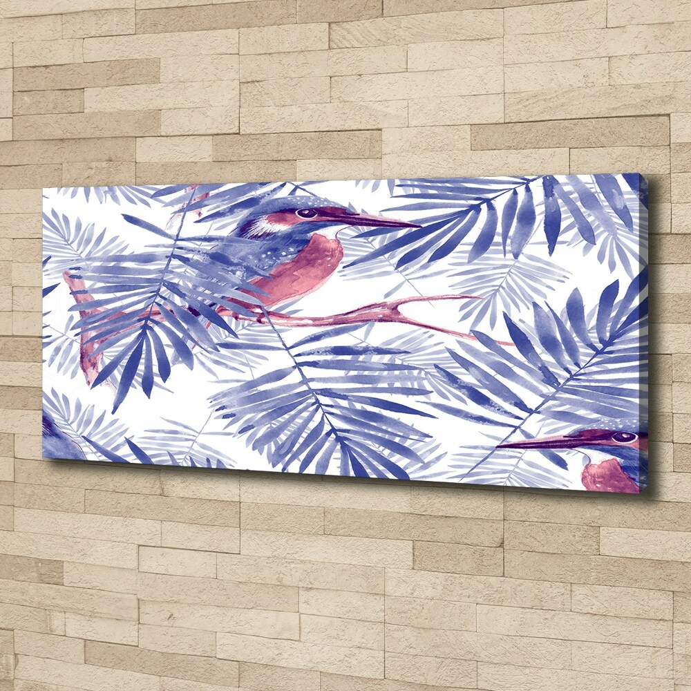 Canvas wall art Plants and bird