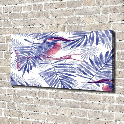 Canvas wall art Plants and bird