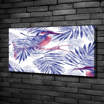 Canvas wall art Plants and bird