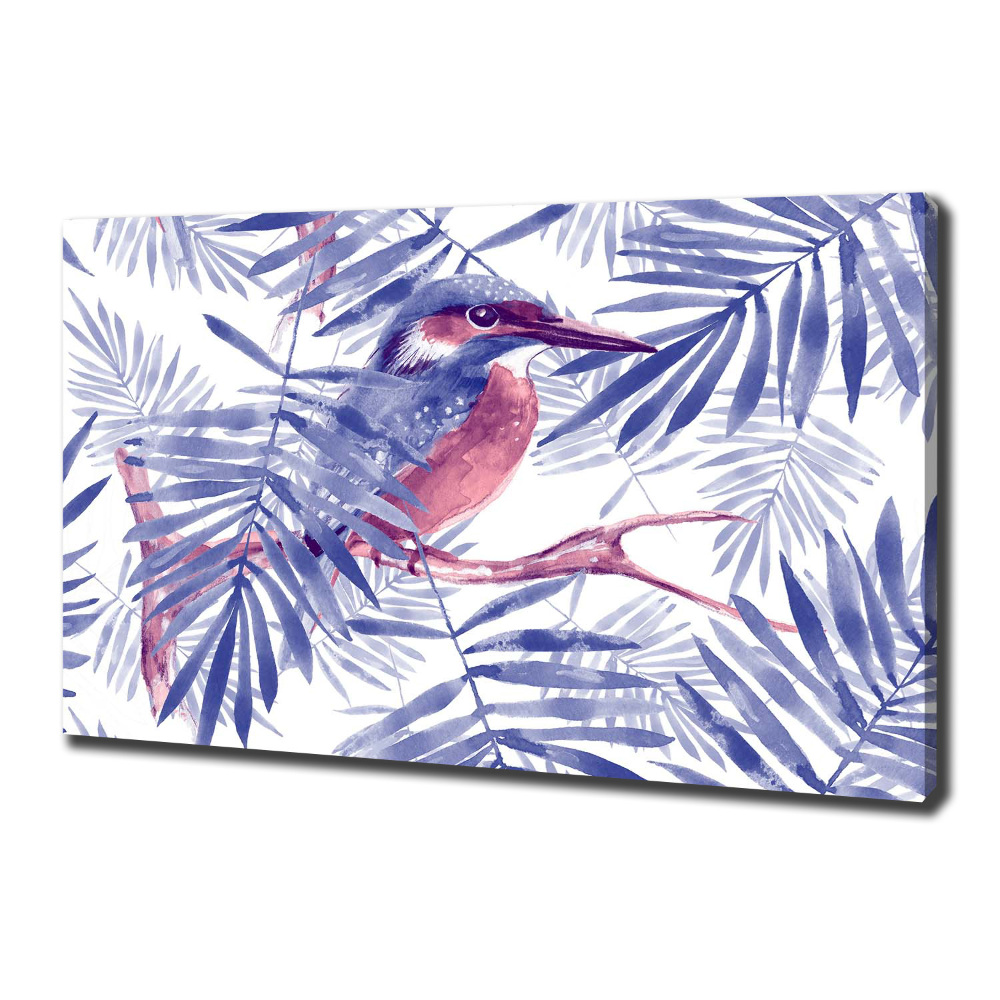 Canvas wall art Plants and bird