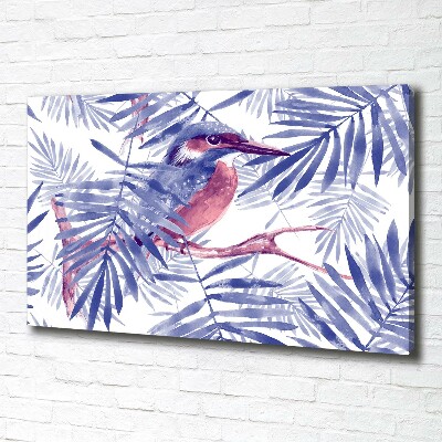 Canvas wall art Plants and bird