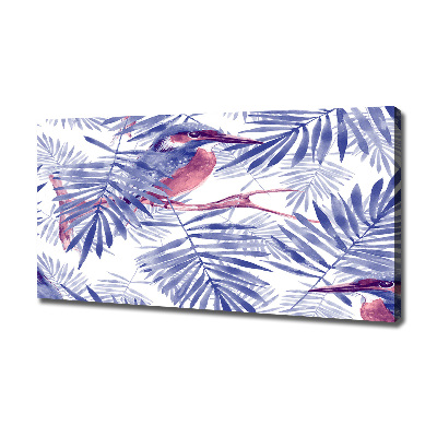 Canvas wall art Plants and bird