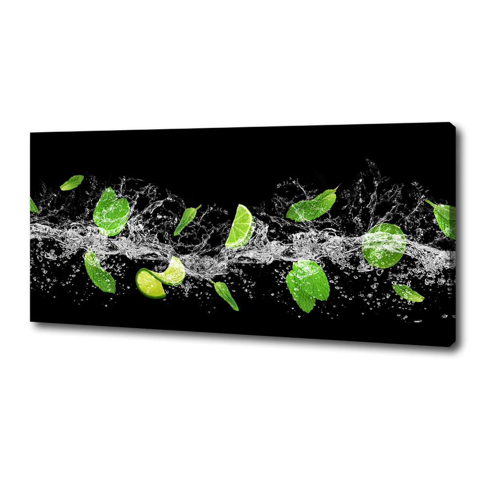 Canvas wall art Lime with mint