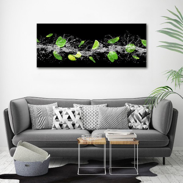 Canvas wall art Lime with mint