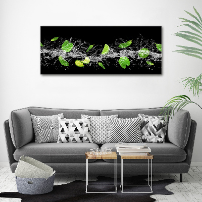 Canvas wall art Lime with mint