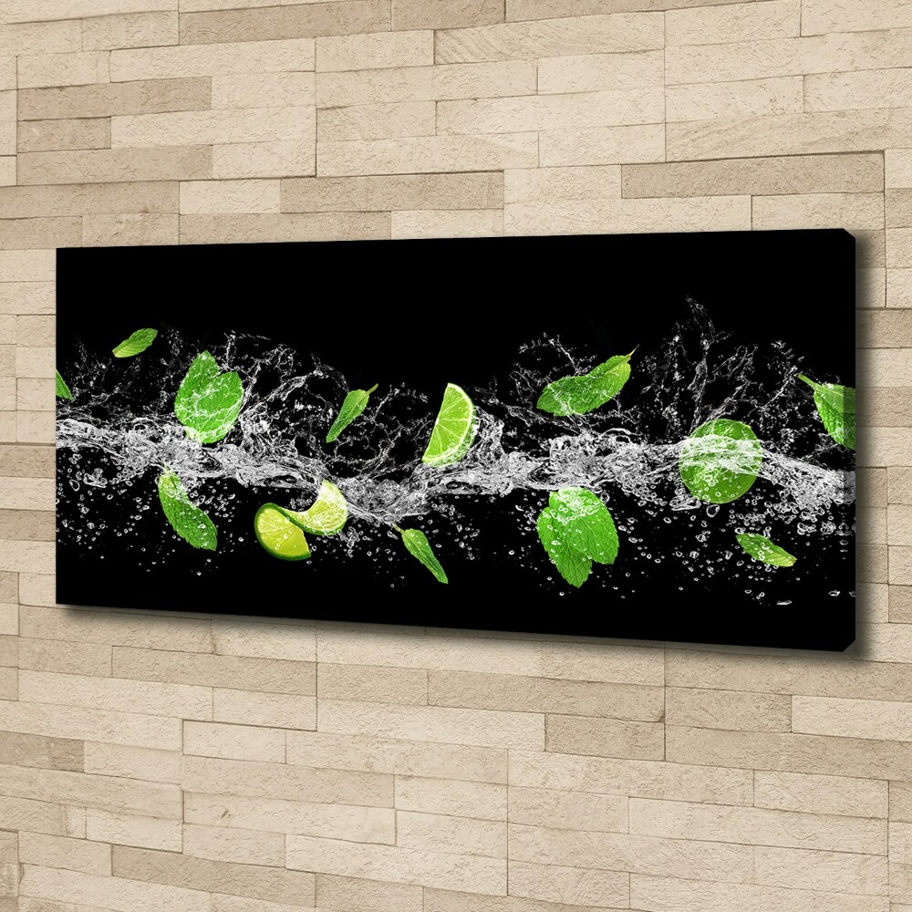 Canvas wall art Lime with mint