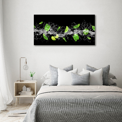 Canvas wall art Lime with mint