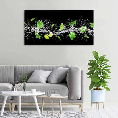 Canvas wall art Lime with mint