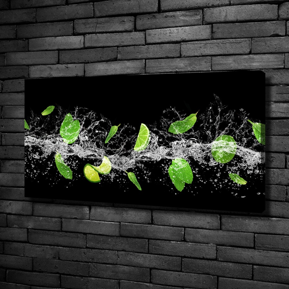 Canvas wall art Lime with mint