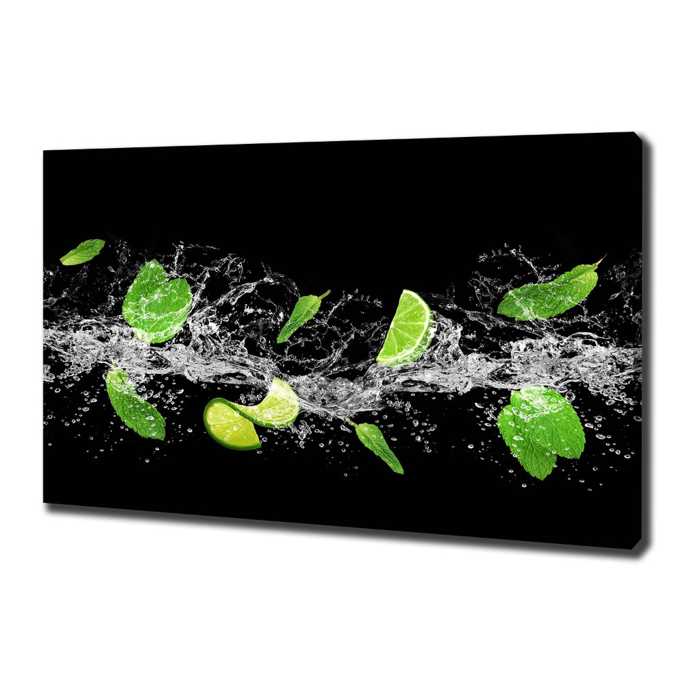 Canvas wall art Lime with mint