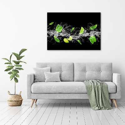 Canvas wall art Lime with mint