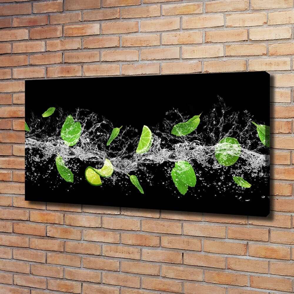 Canvas wall art Lime with mint