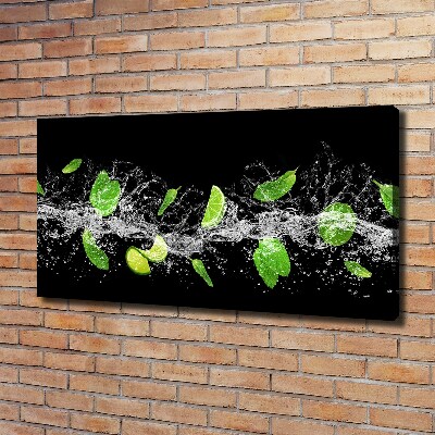 Canvas wall art Lime with mint