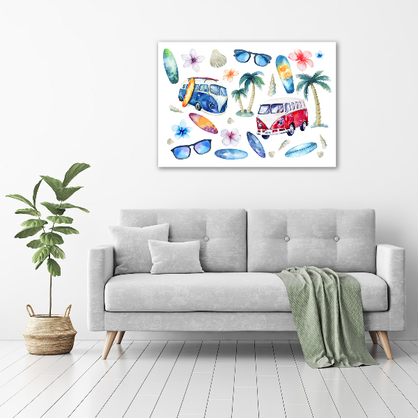 Canvas wall art Surfing symbols