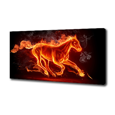 Canvas print Horse in flames