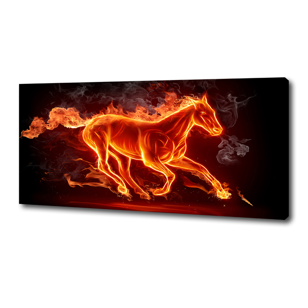 Canvas print Horse in flames