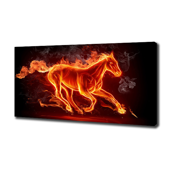 Canvas print Horse in flames