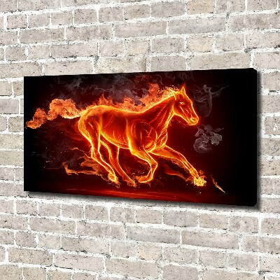 Canvas print Horse in flames