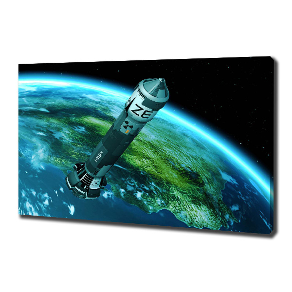 Canvas wall art Nuclear rocket