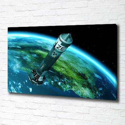 Canvas wall art Nuclear rocket