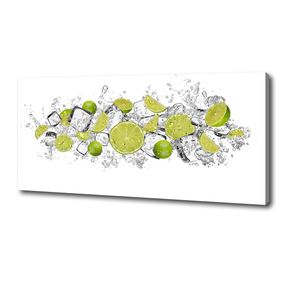 Canvas wall art Ice dice lime