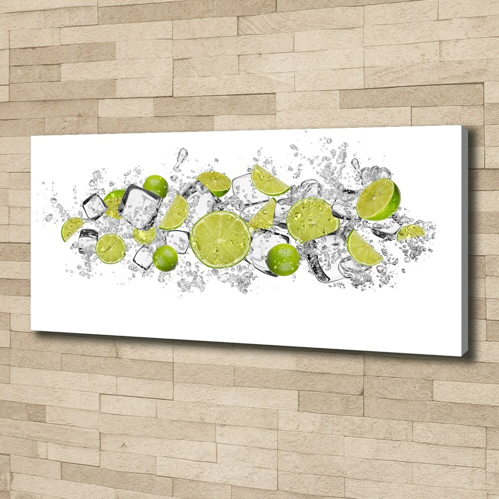 Canvas wall art Ice dice lime