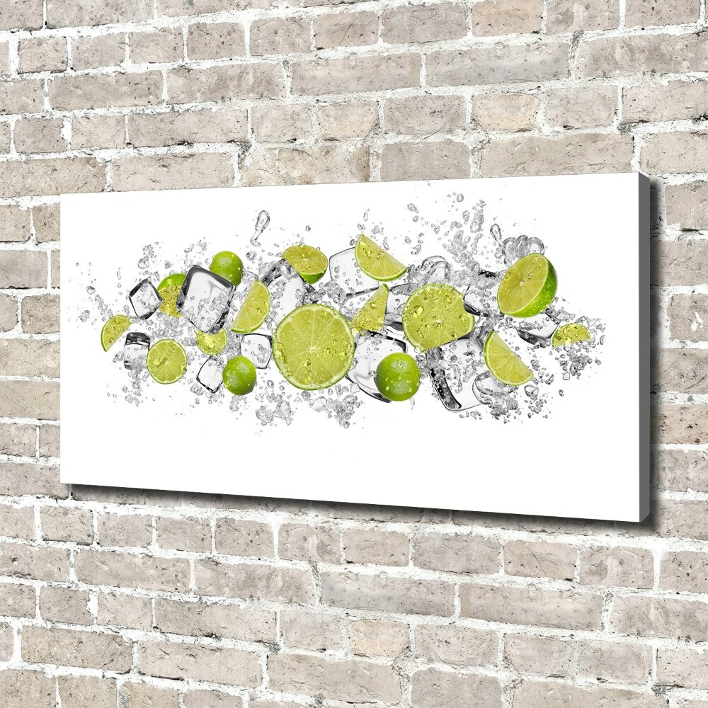 Canvas wall art Ice dice lime