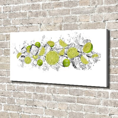 Canvas wall art Ice dice lime