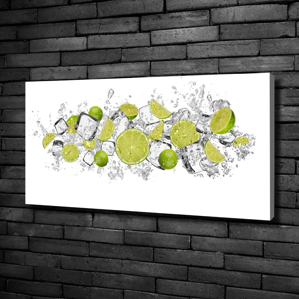 Canvas wall art Ice dice lime