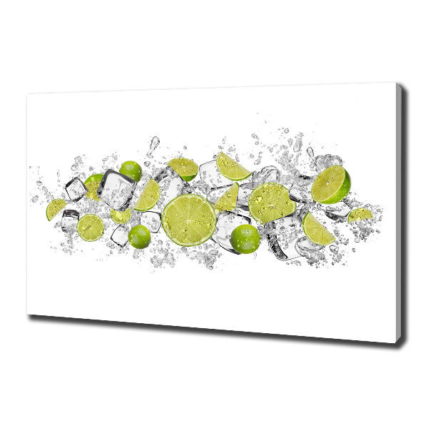 Canvas wall art Ice dice lime