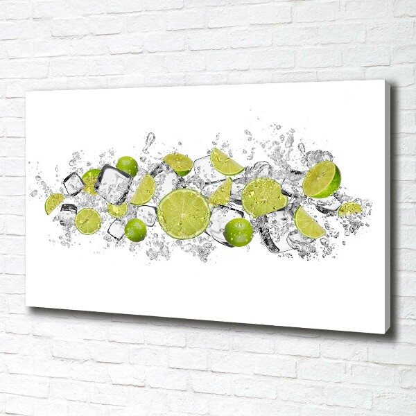 Canvas wall art Ice dice lime