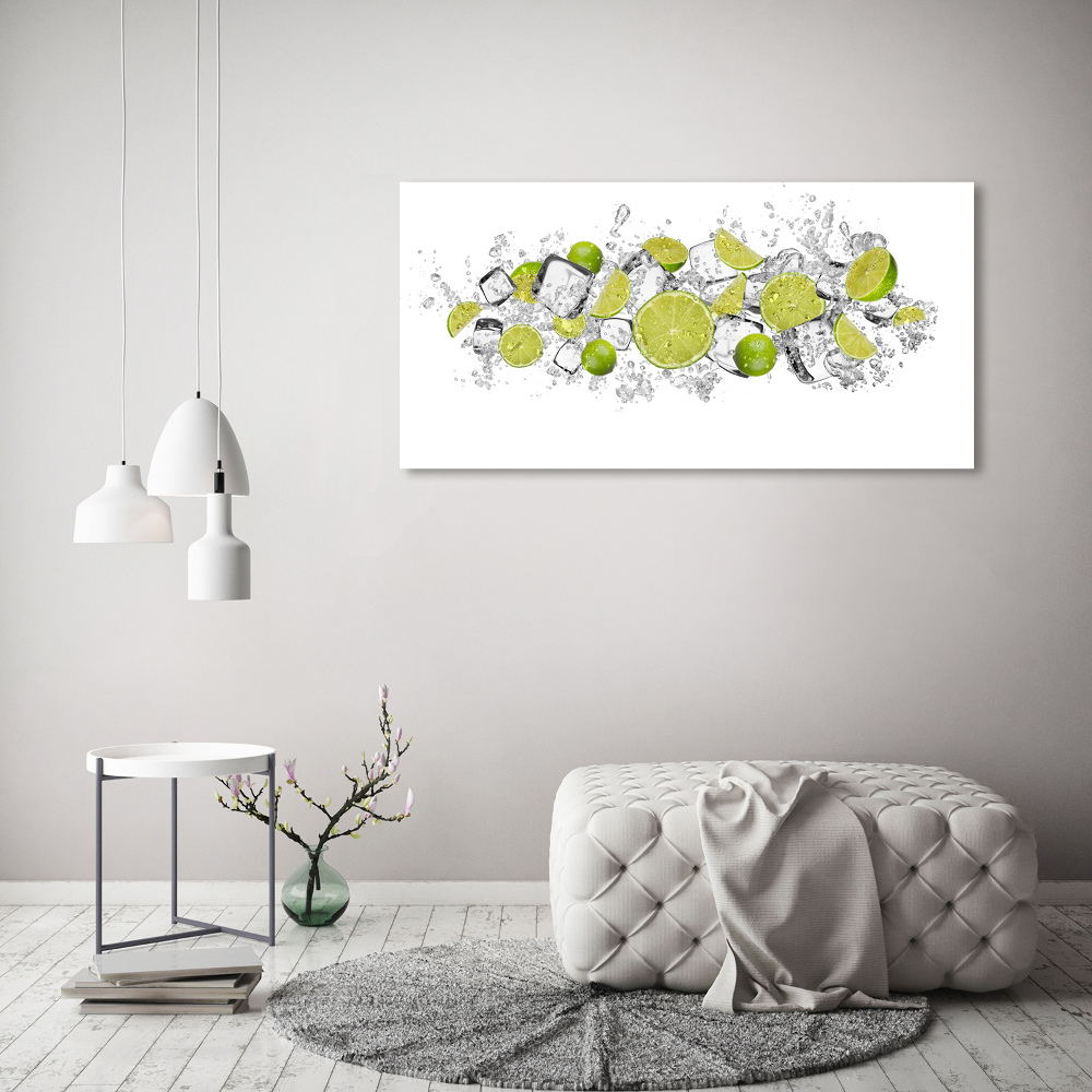 Canvas wall art Ice dice lime