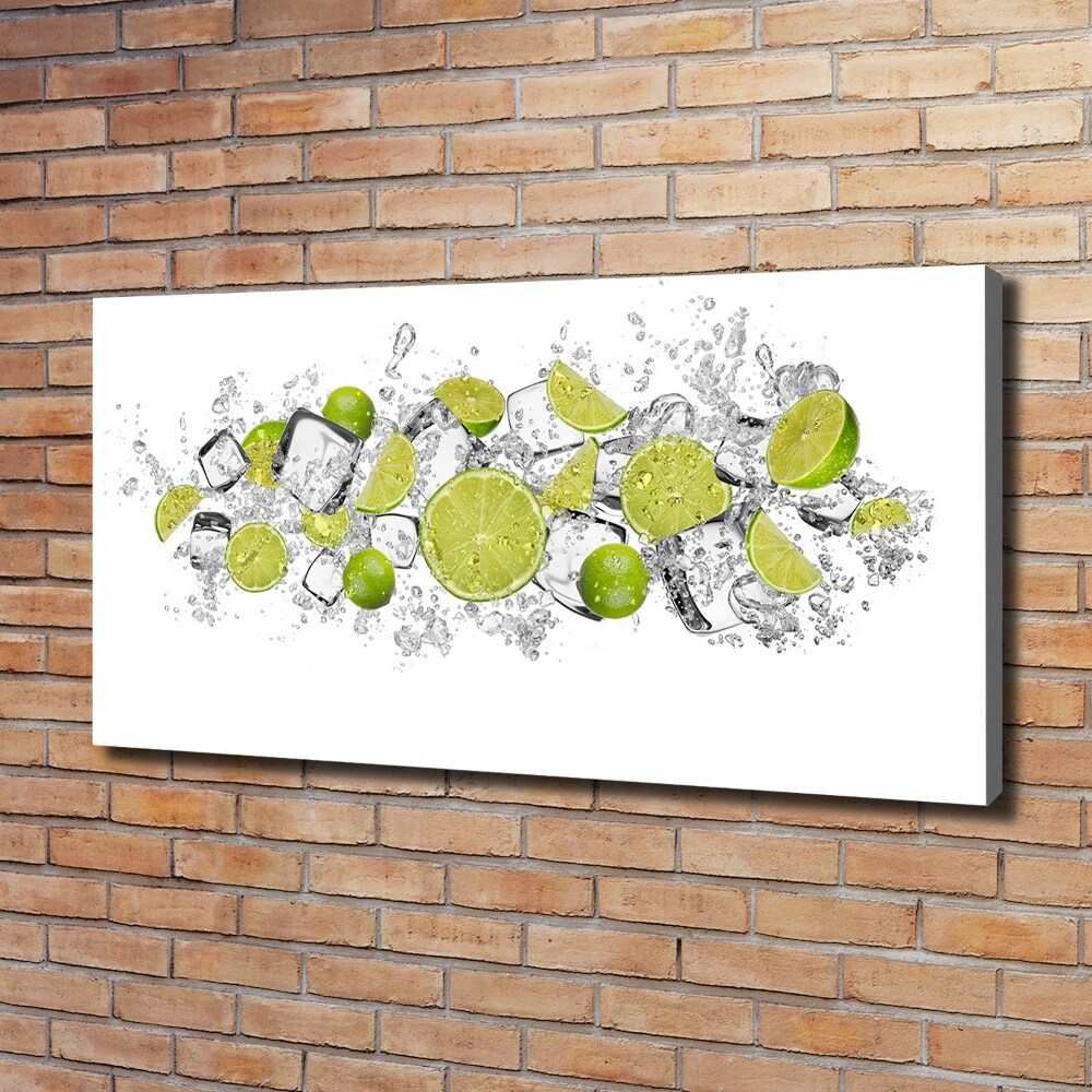 Canvas wall art Ice dice lime