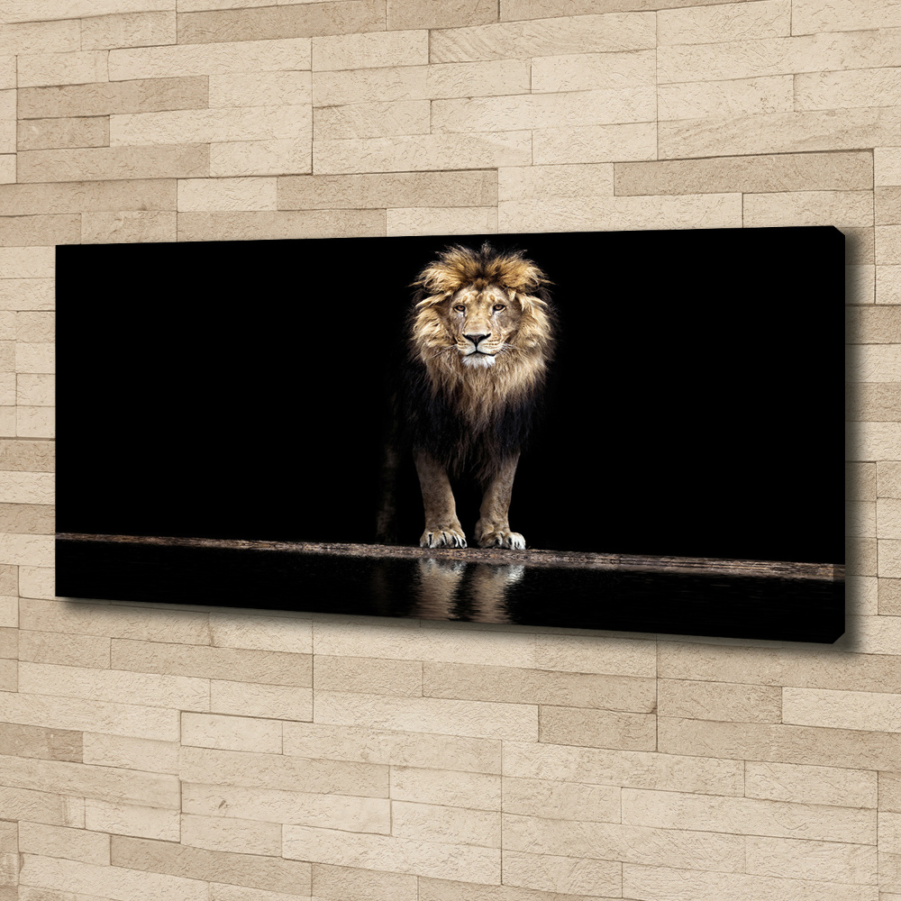 Large canvas wall art Portrait of a lion