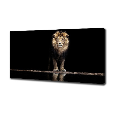 Large canvas wall art Portrait of a lion