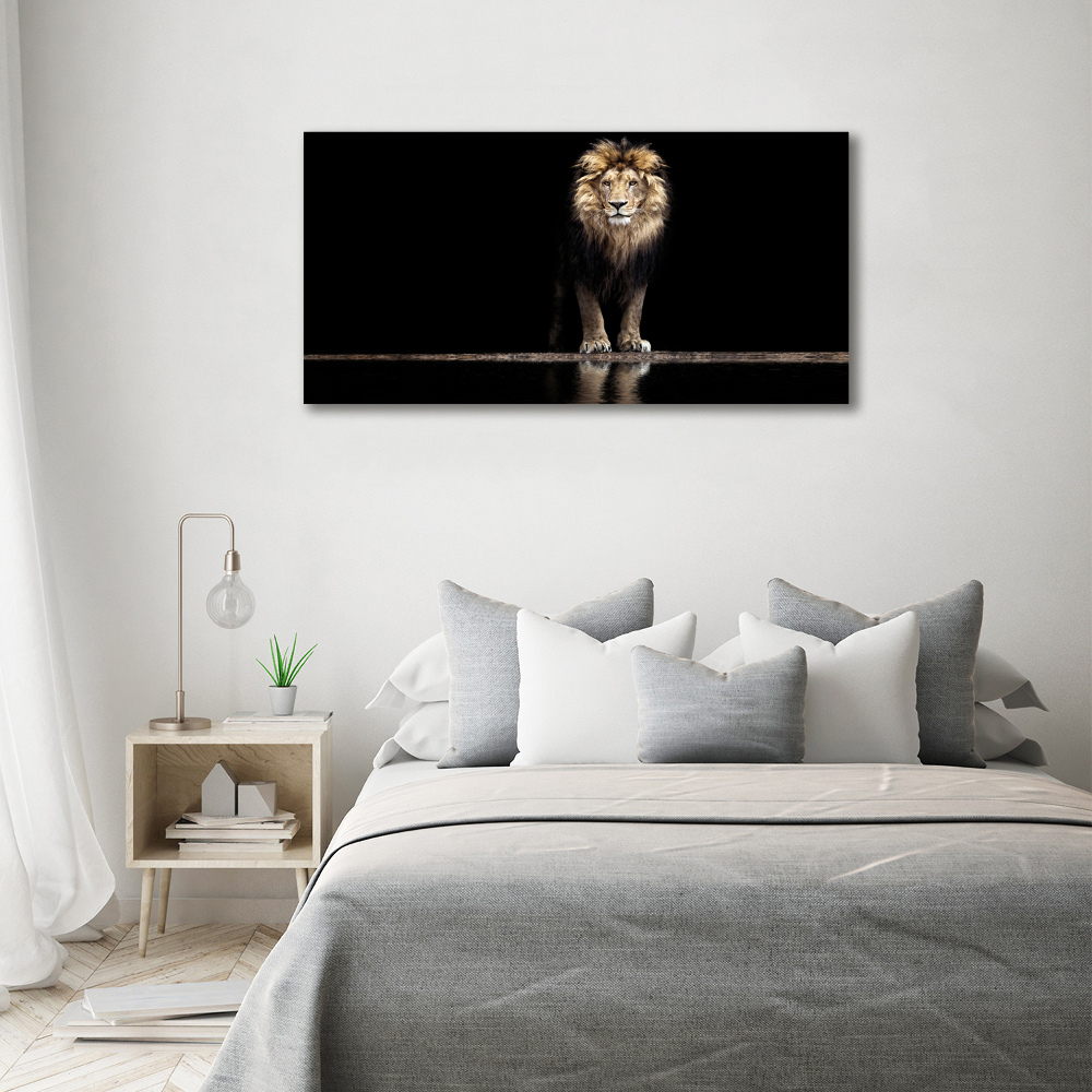 Large canvas wall art Portrait of a lion