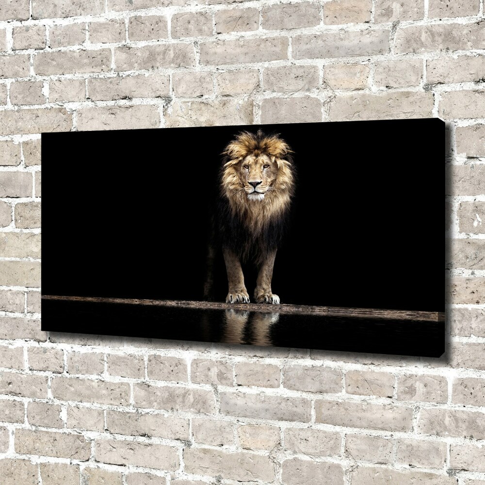 Large canvas wall art Portrait of a lion