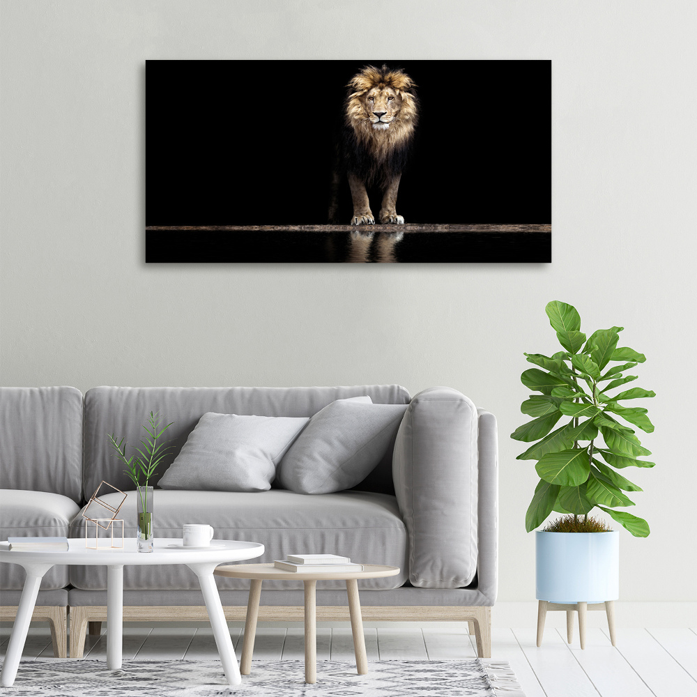 Large canvas wall art Portrait of a lion