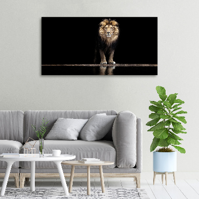 Large canvas wall art Portrait of a lion