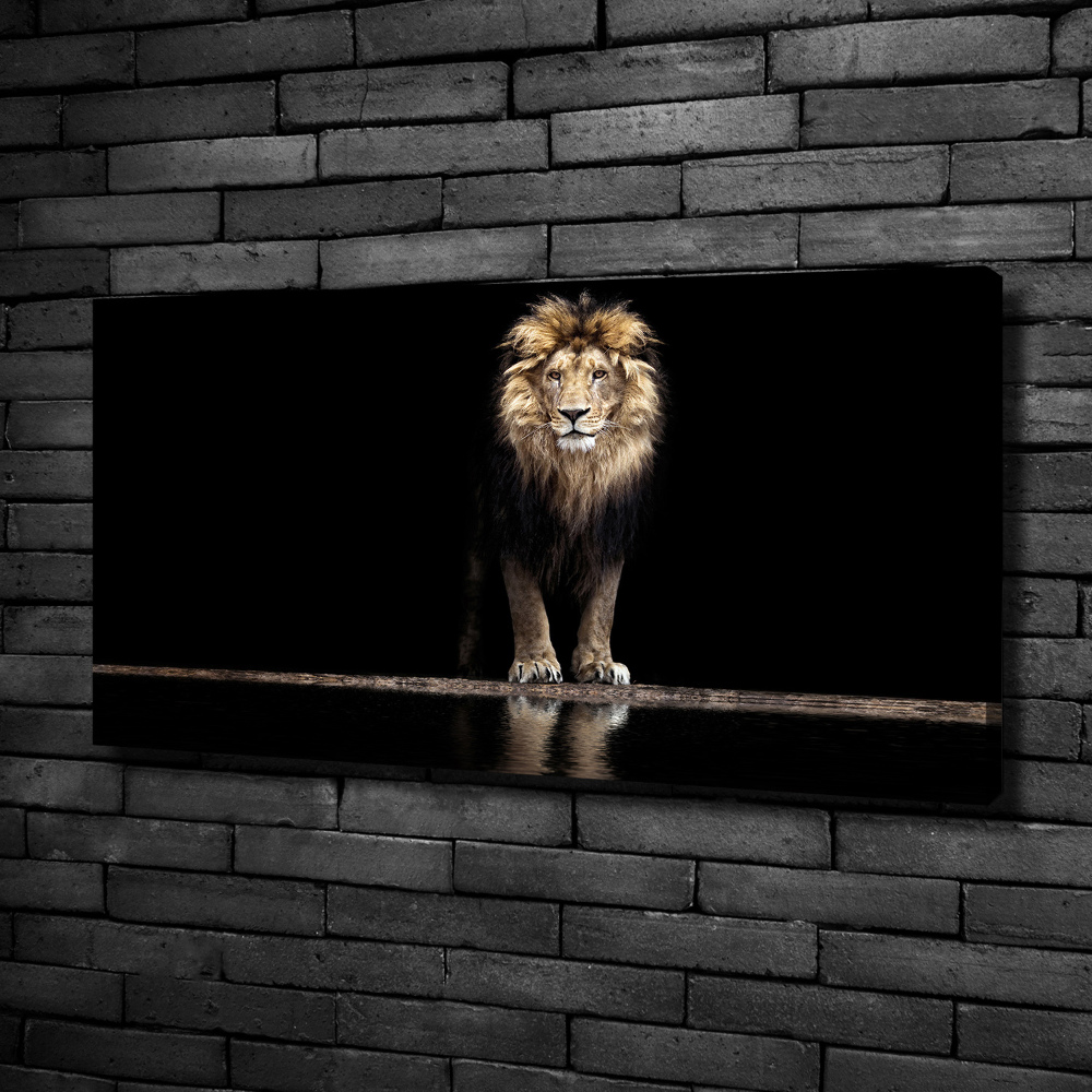 Large canvas wall art Portrait of a lion