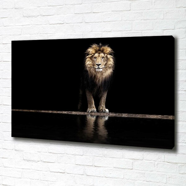 Large canvas wall art Portrait of a lion