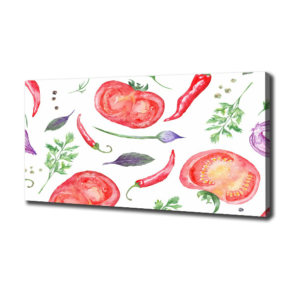 Canvas wall art Tomato and spices