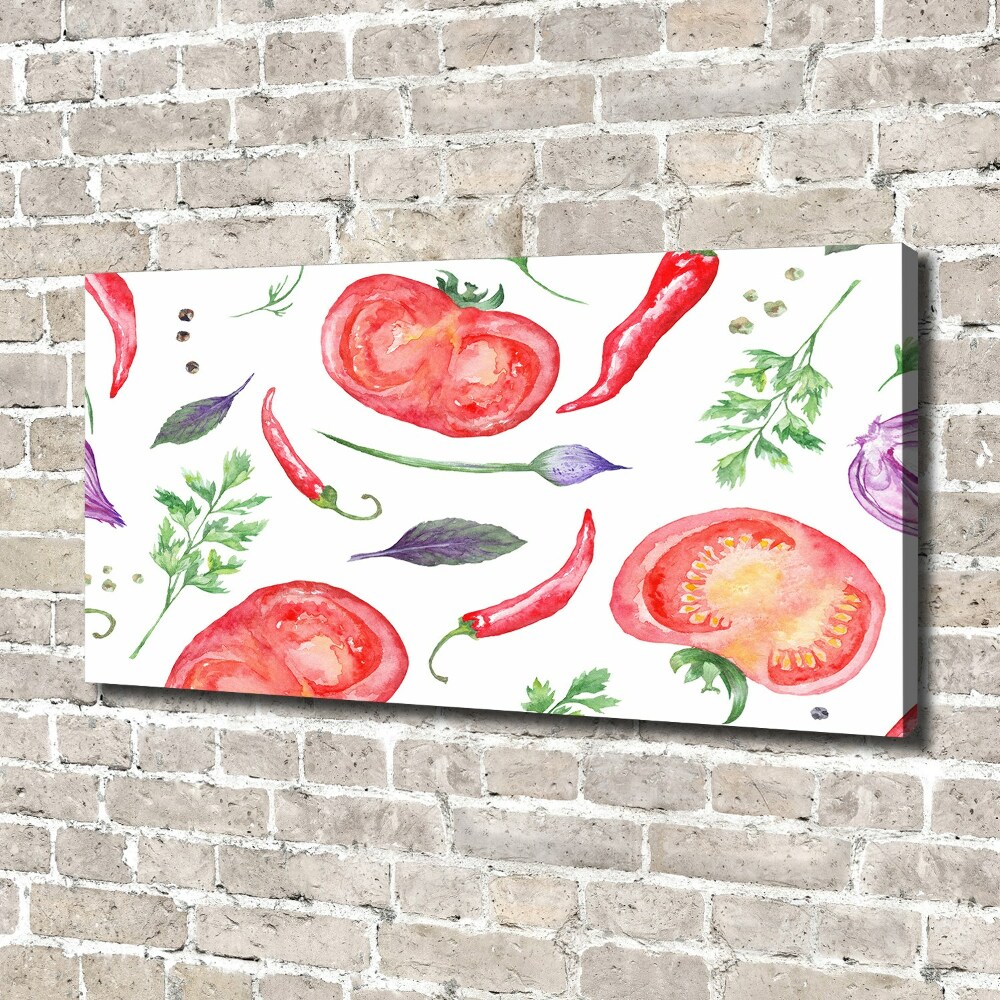 Canvas wall art Tomato and spices