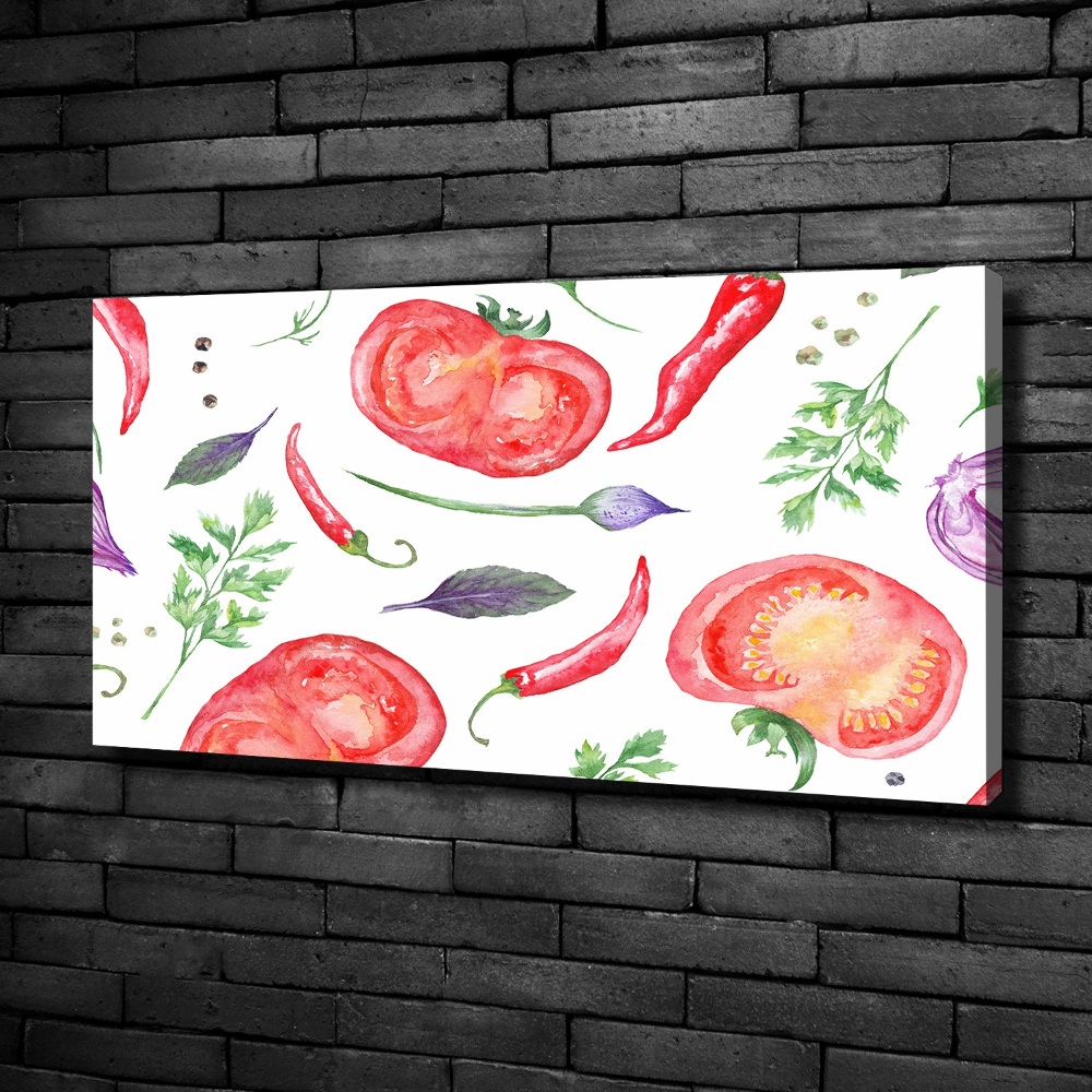 Canvas wall art Tomato and spices